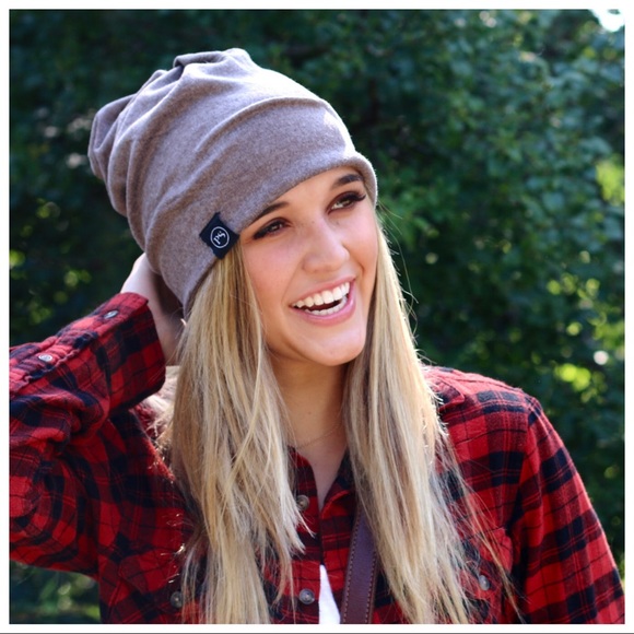 2/$25—SOFT SOLID OR PRINTED MESSY BUN BEANIES!! BRAND NEW!! FANTASTIC QUALITY!! - Picture 3 of 7
